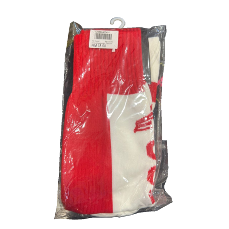 Carino Nylon/Spandex Half Terry Soccer Sock - Red/White